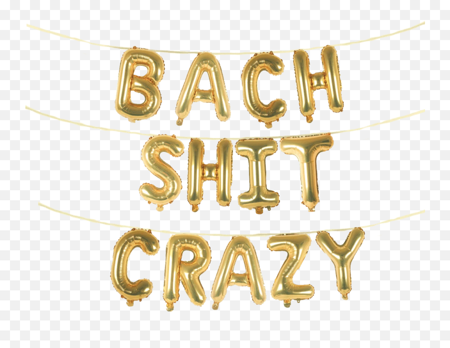 Bach Shit Crazy 16 Balloon Phrase Banner Set - Chain Emoji,Shit Emoji Png