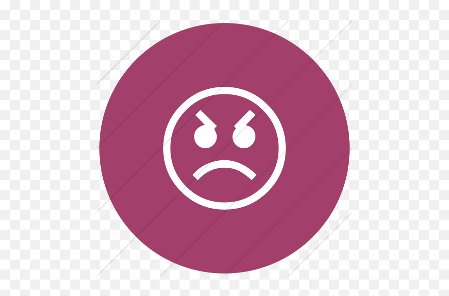 Iconsetc Flat Circle White - Circle Emoji,Angry Face Emoticons