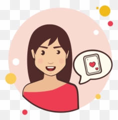 Girl And Playing Card Icon - Question Emoji