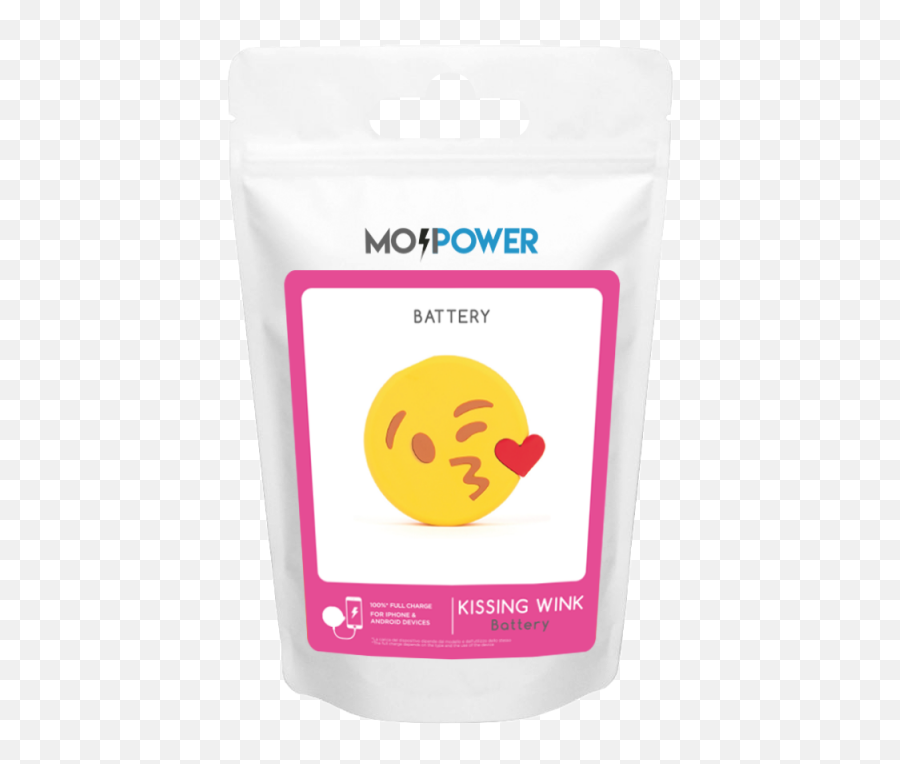 Mojipower Emoji Powerbanks Kissing Wink Plastic Free