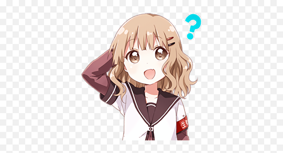 Question Png - Free Cliparts U0026 Png Anime Question Mark Anime Girl Confused Png Emoji,Thinking Emoji Anime