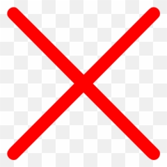 44 Box With Cross Symbol Emoji Meaning - Red X Clipart Transparent