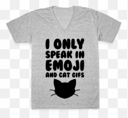 Emoji V - Neck Tee Shirts Lookhuman Catfish,Emoji T-shirts