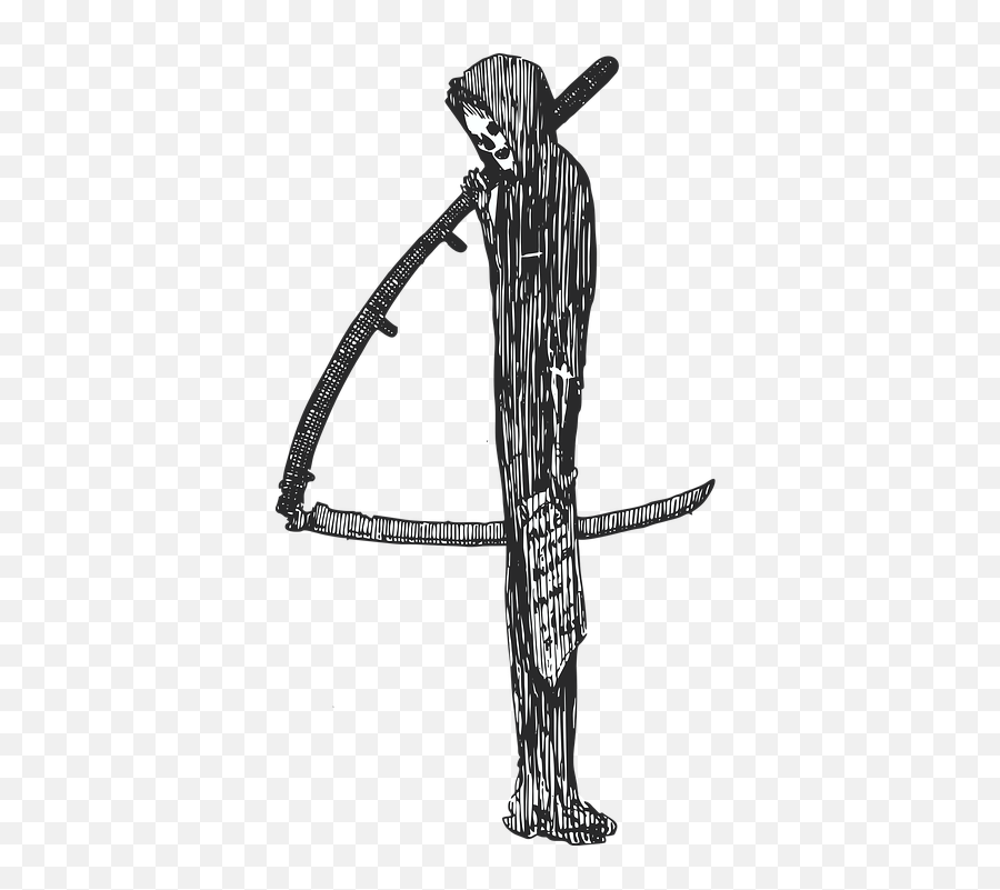 Death Reaper Scythe - Grim Reaper Public Domain Emoji,Grim Reaper Emoji