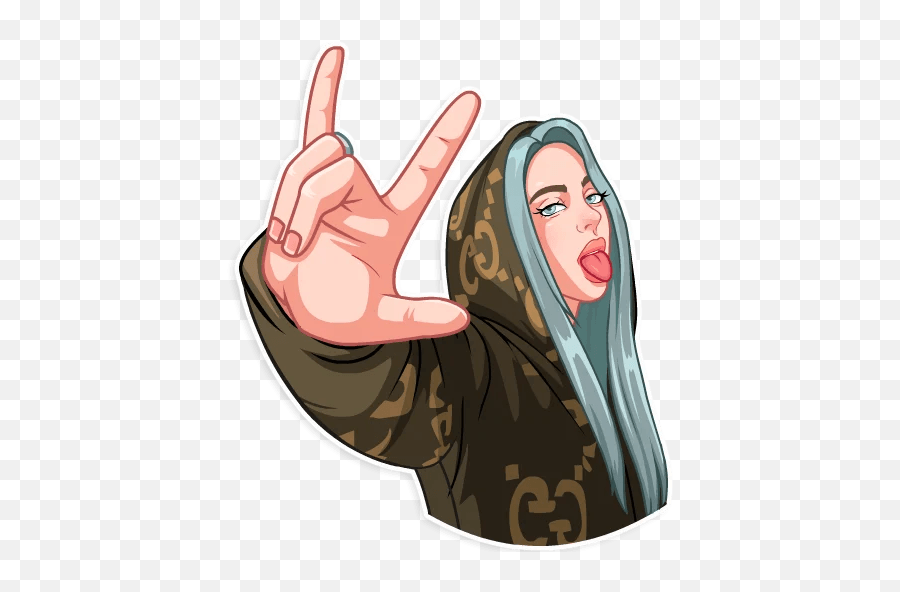 Billie Eilish - Telegram Sticker Billie Eilish Sticker Emoji,Telegram Emojis