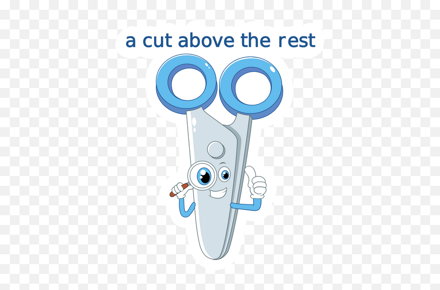 Scissors - A Cut Above The Rest Sticker Sticker Mania Dot Emoji,Scissors Emoji