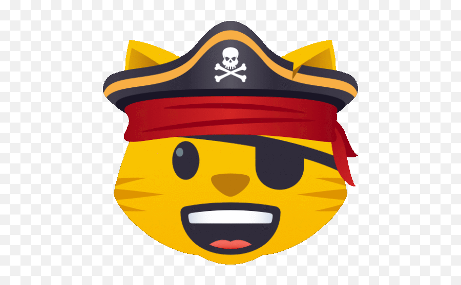 Cat Face With Pirate Hat Joypixels Gif - Catfacewithpiratehat Cat Joypixels Discover U0026 Share Gifs Cat Pirate Emoji,Pirate Emoticons