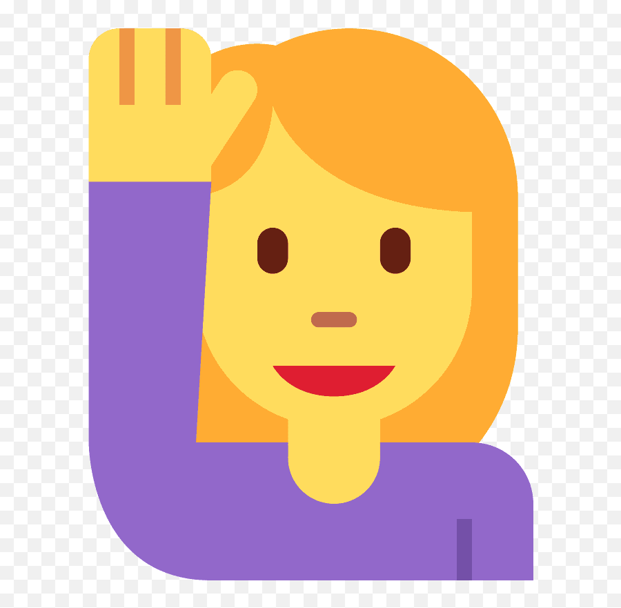 Woman Raising Hand Emoji Clipart - Meaning,Emoji Hand And Lips