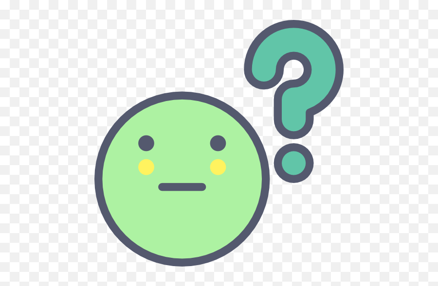 Question - Happy Emoji,Question Emoticon