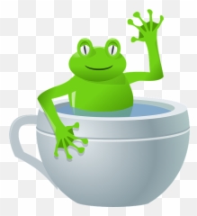 Frog Cup Mug - Toad In Cup Cartoon Emoji,Frog Tea Emoji