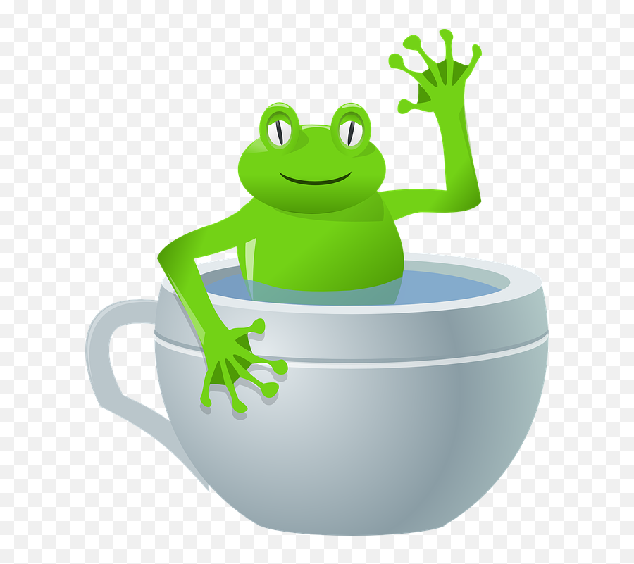Frog Cup Mug - Toad In Cup Cartoon Emoji,Frog Tea Emoji