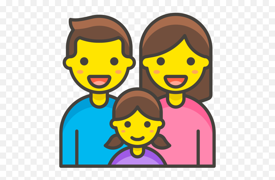 Family Man Woman Girl Free Icon Of 780 Free Vector Emoji - Emoji De Una Familia,Female Emojis