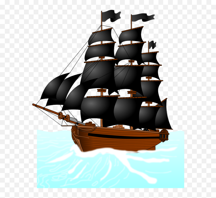 Pirate Ship Cartoon Clipart Free To Use Clip Art Resource - Ship With Black Sails Cartoon Emoji,Pirate Ship Emoji