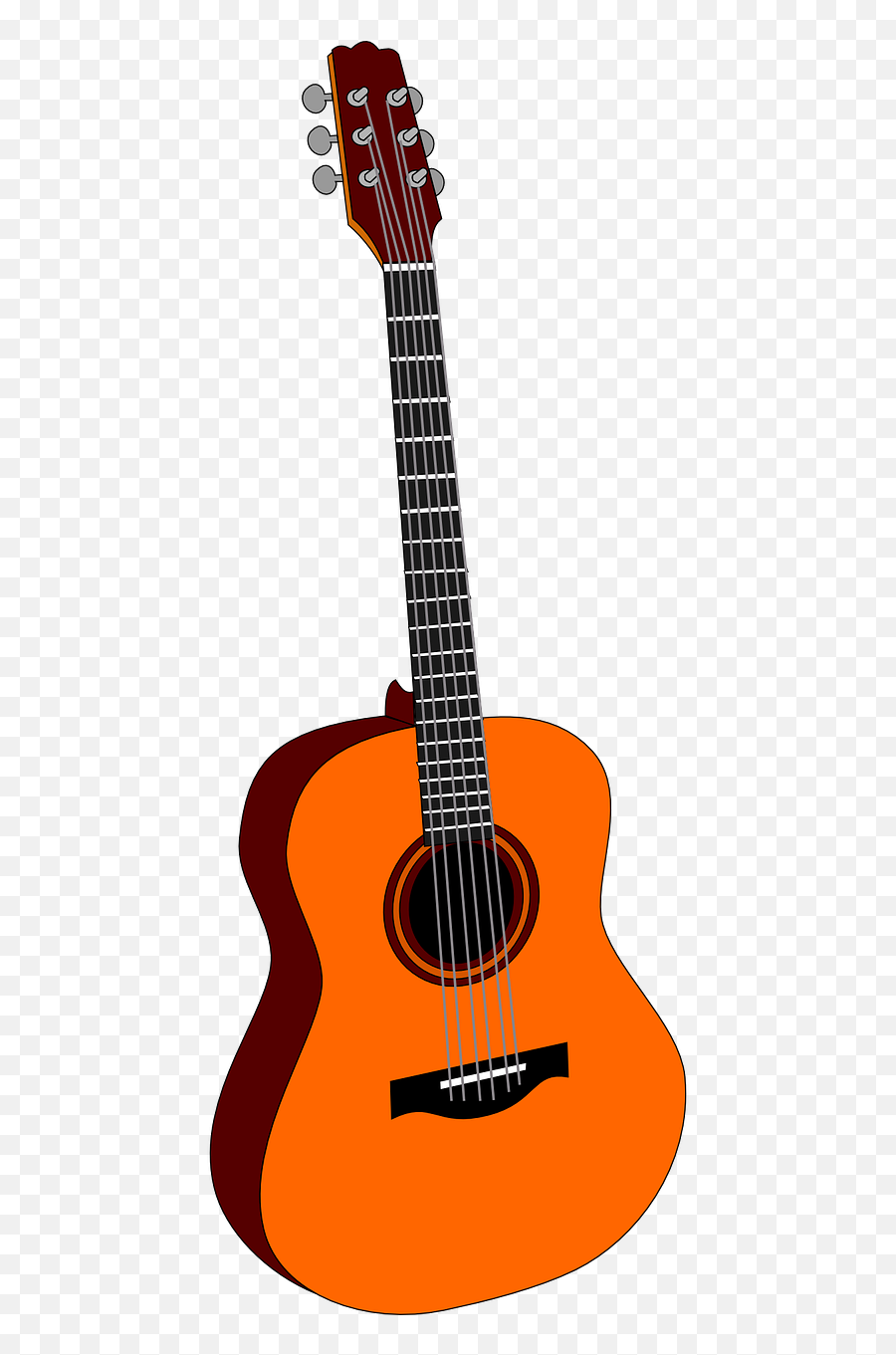Acoustic Guitar Vector Png - Red Guitar Clipart Emoji,Acoustic Guitar Emoji