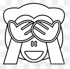 How To Draw A See No Evil Emoji - Emoji Para Dibujar,See No Evil Emoji