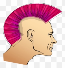 Punk Dude - Punk Hair Clip Art Emoji,Apple Thinking Emoji