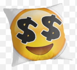 Money Eyes Emoji Throw Pillows Leofab2802 Redbubble - Cushion