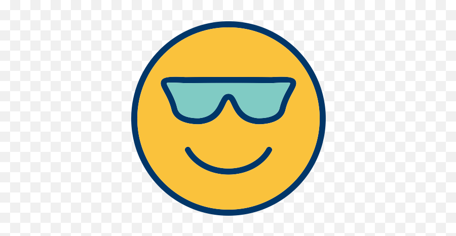 Cool Emoticon Smiley Icon - Icon Emoji,Cool Emoticons