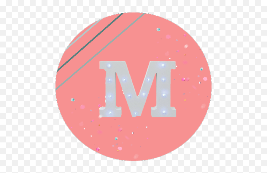 Margopicsart Logo Glitter Pink Cute - Circle Emoji,Letter M Emoji