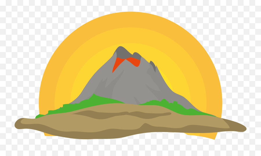 Volcano Clipart Transparent - Vector Volcano Png Emoji,Volcano Emoji