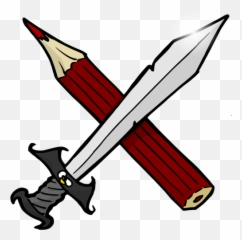 Sword And Pencil Vector Drawing - Emoji