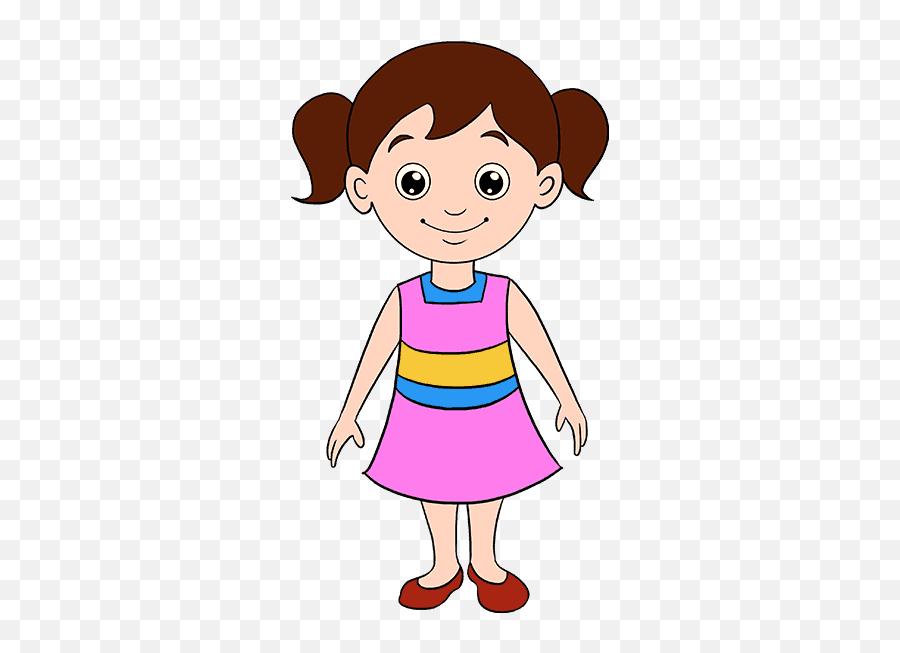 How To Draw A Cartoon Girl In A Few Easy Steps Easy - Girl Drawing For Kids Emoji,Blonde Girl Emoji