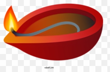 Holidays Orange Red Bowl For Diwali - Clipart Emoji