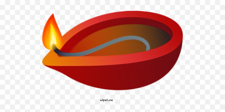 Holidays Orange Red Bowl For Diwali - Diwali Clipart Diwali Emoji,Lightbulb Emoji