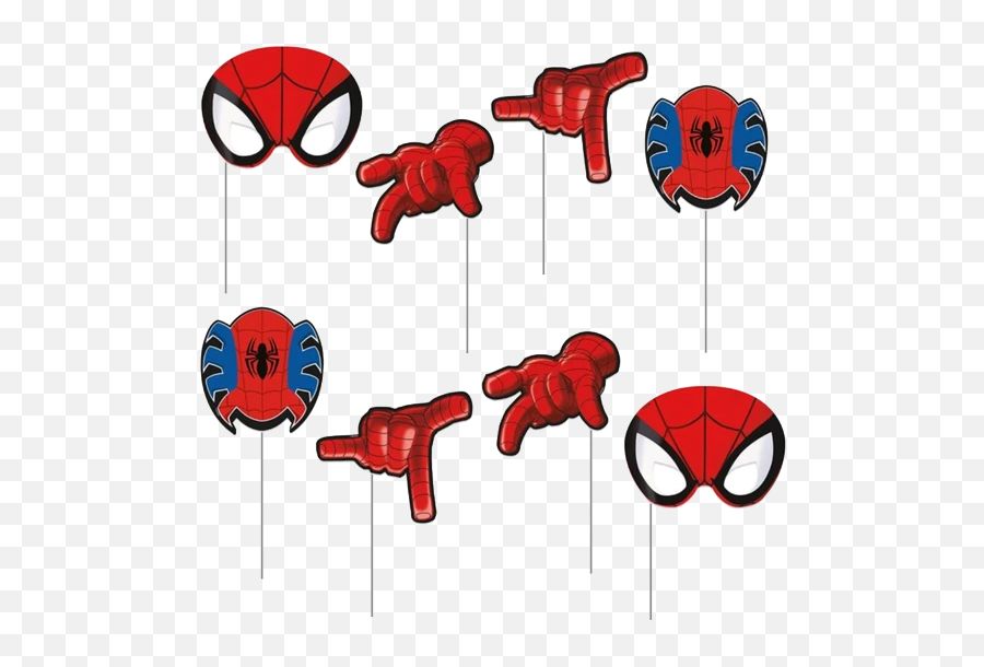 Spiderman Party Photo Props - Spiderman Photo Props Printables Emoji,Spiderman Emoji