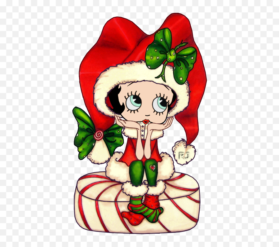 Xmas Fantasy - Betty Boop Vestida De Navidad Emoji,Xmas Emoji