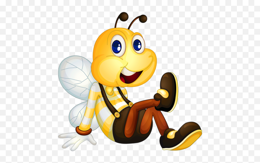 Pin - Bee Sitting Cartoon Emoji,Honey Bee Emoji