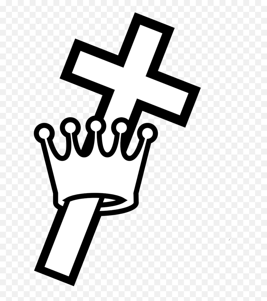 Crosscrown 2 - Cross With Crown Drawing Emoji,True Religion Symbol Emoji
