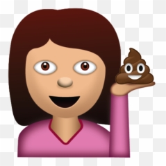 You Little Shit - Emoji With Brown Hair