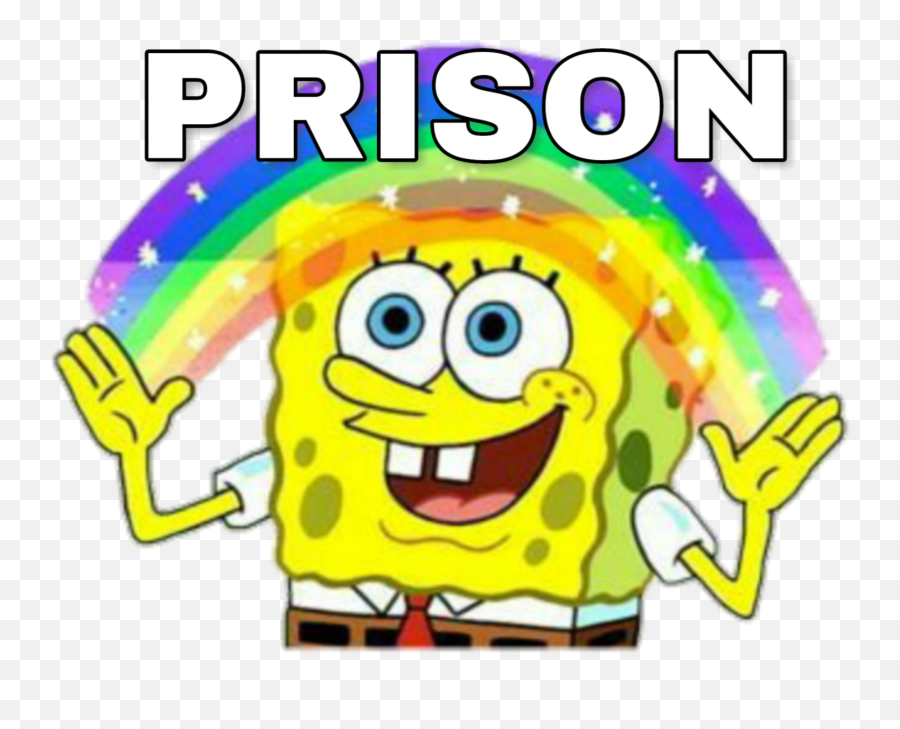 Bobesponja Meme Rainbow Prison - Transparent Background Spongebob Png Emoji,Prison Emoji