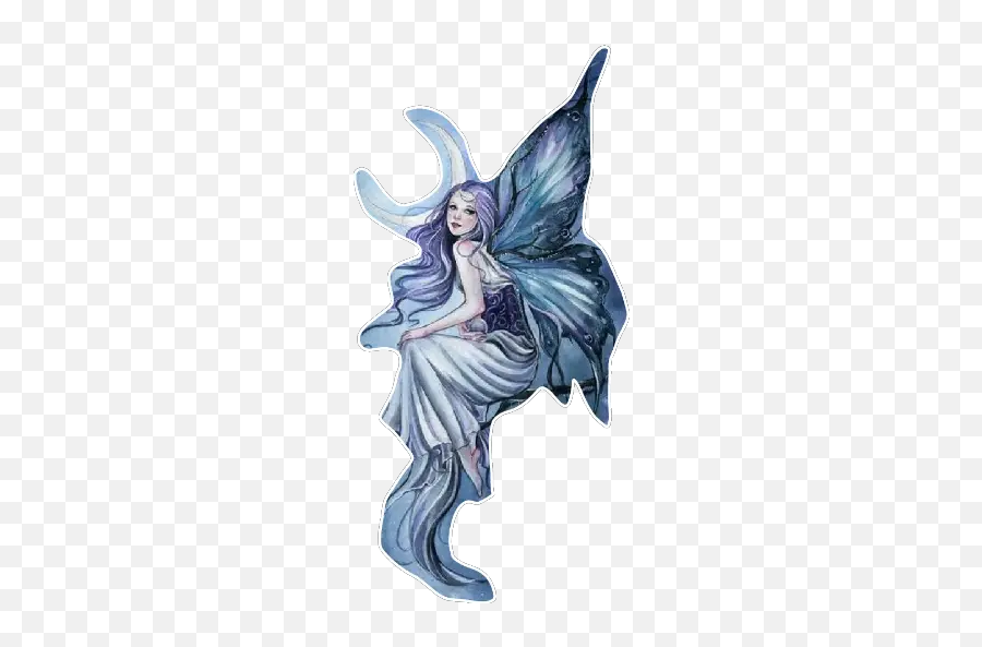 Wicca Witch Stickers For Whatsapp - Faerie Beautiful Fairy Drawings Emoji,Witch Emoji Android