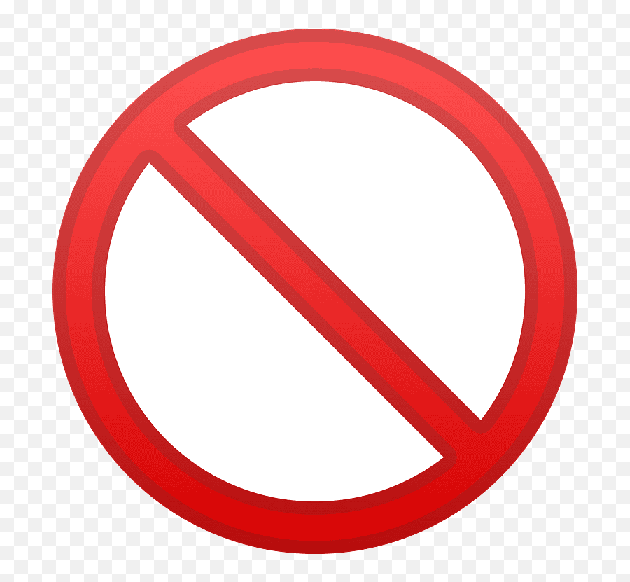 Prohibited Emoji Clipart - Not Allowed Sign Transparent,Emoji Pro