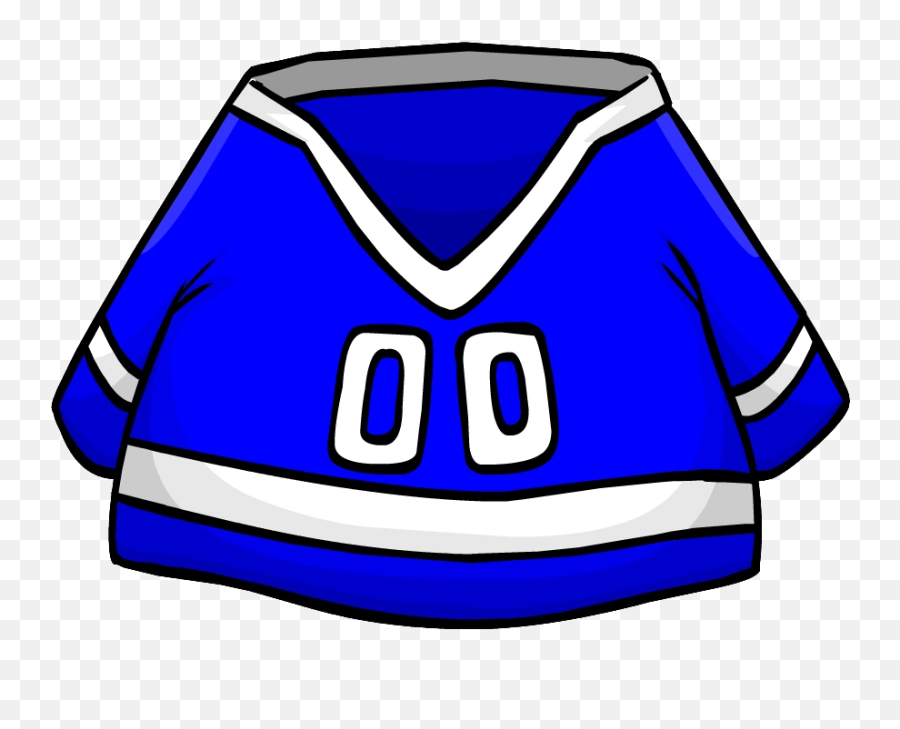 Blue Hockey Jersey Club Penguin Wiki Fandom - Club Penguin Red Penguin Emoji,Hockey Emojis