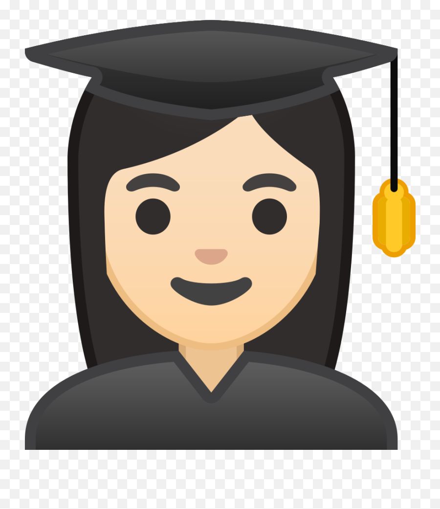 Woman Student Light Skin Tone Icon - Student Emoji,Emoji Skin Tone