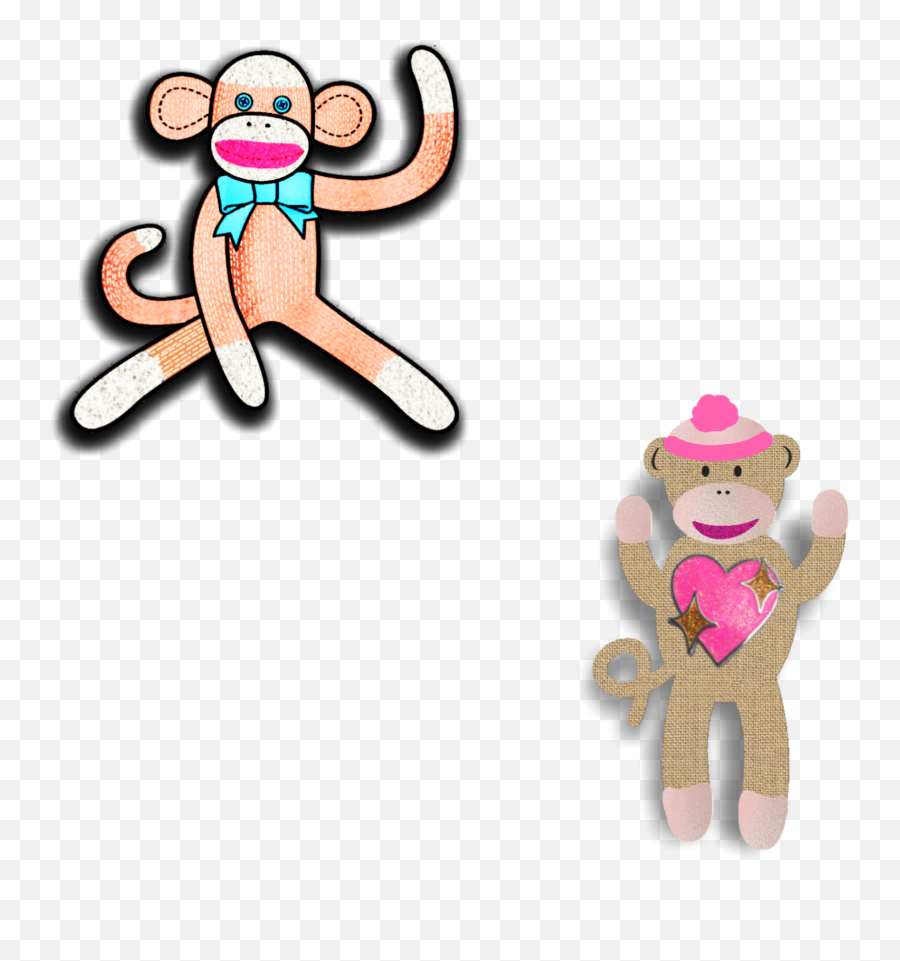 Sockmonkey Girl Burlap Sticker - Happy Emoji,Sock Monkey Emoji