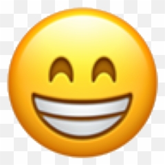 Emoji Emojicon Emote Face Emojiface Bigsmile Smile Happ - Iphone Emoji Transparent Smile,Emojicon
