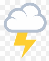 Cloud With Lightning Emoji For Facebook Email Sms - Brutus Is In The Server Room