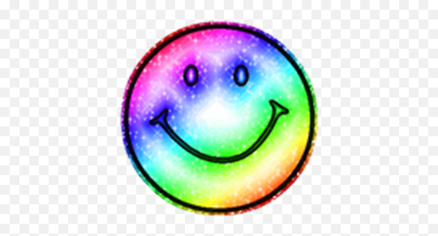 Rainbow - Rainbow Smiley Face Emoji,Glitter Emoticon