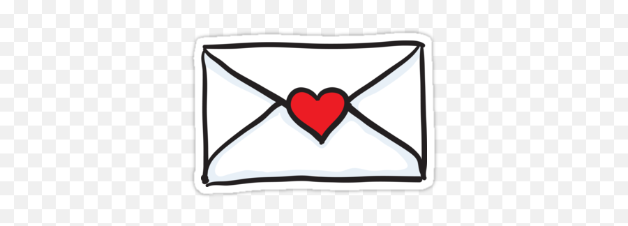 Love Letter Sticker Sticker - Cartoon Envelope With Heart Emoji,Envelope Emoji