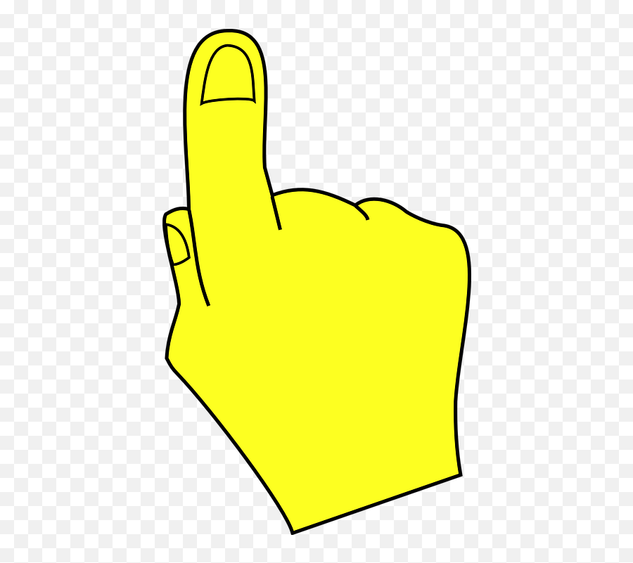 Free Vector Graphic - Yellow Hand Pointing Up Emoji,Finger Point Emoticon