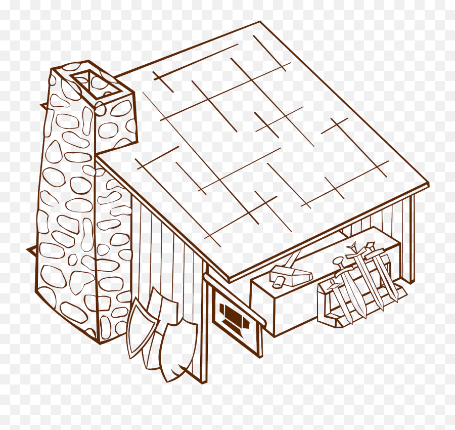 Medieval House Hut Chimney Old - Blacksmith Clipart Emoji,Iceland Flag Emoji