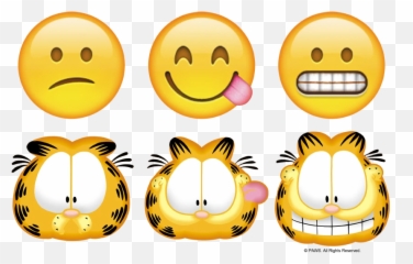 Garfield Emojis Mens Slim Fit T - Smiley,:v Emoticon