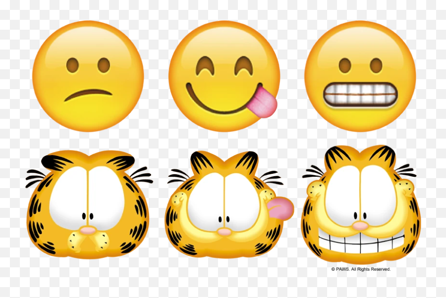 Garfield Emojis Mens Slim Fit T - Smiley,:v Emoticon