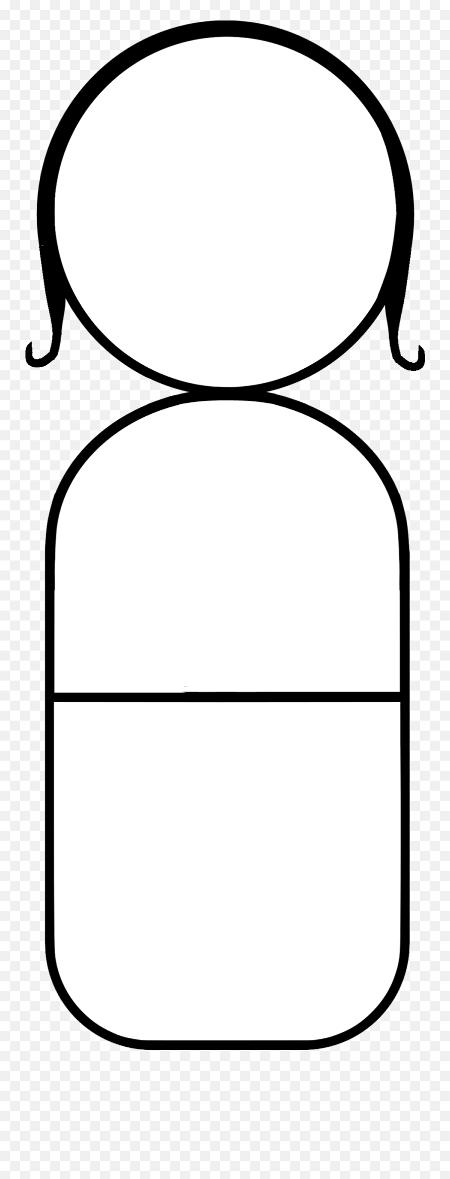 Peg Girl Outline Vector Clipart Image - Clip Art Emoji,Black Fist Emoji Facebook
