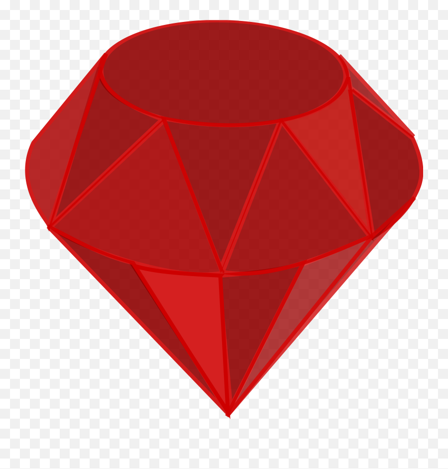 Ruby Gemstone Vector Clipart Image - Ruby Clipart Emoji,Lying Down Emoticon
