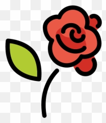Rose Emoji Clipart - Emoticones De Rosas,Tulip Emoji